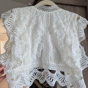 Elegant Lace White Top